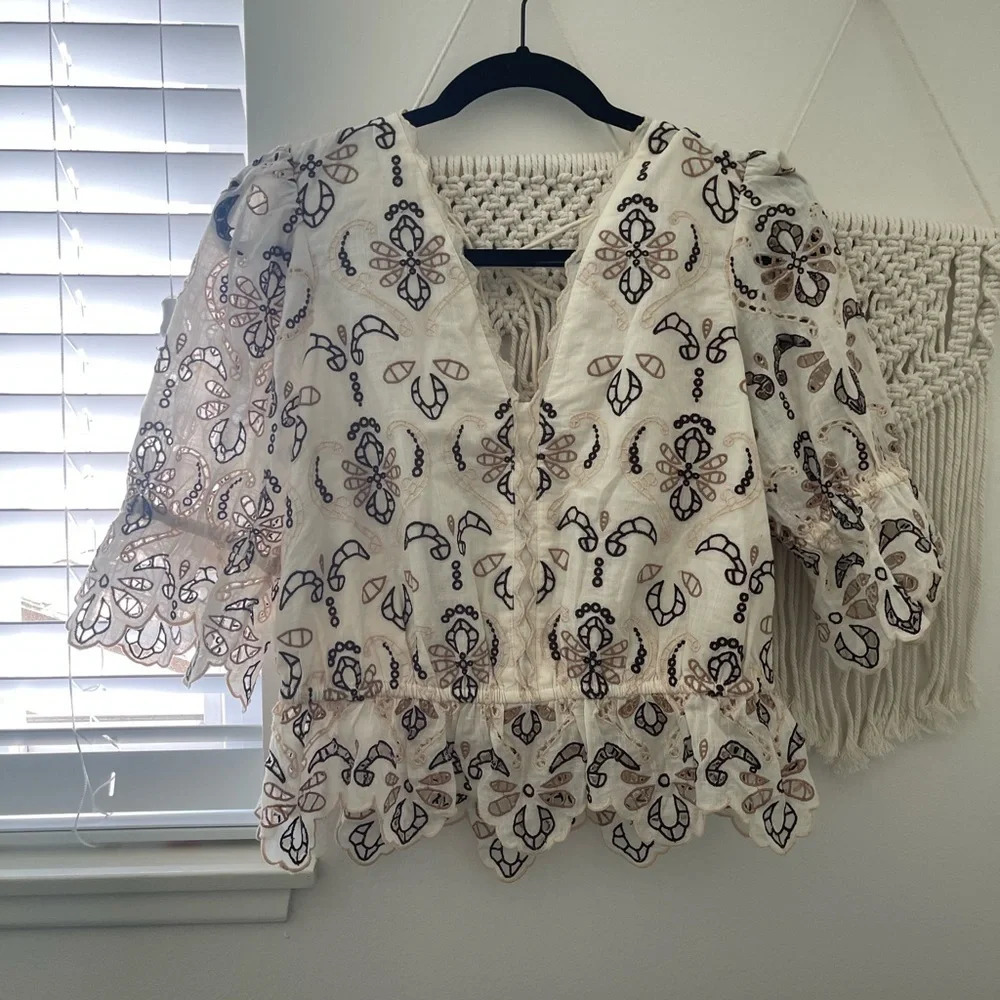 Anthropologie Eyelet Blouse NWT - Picture 2 of 7
